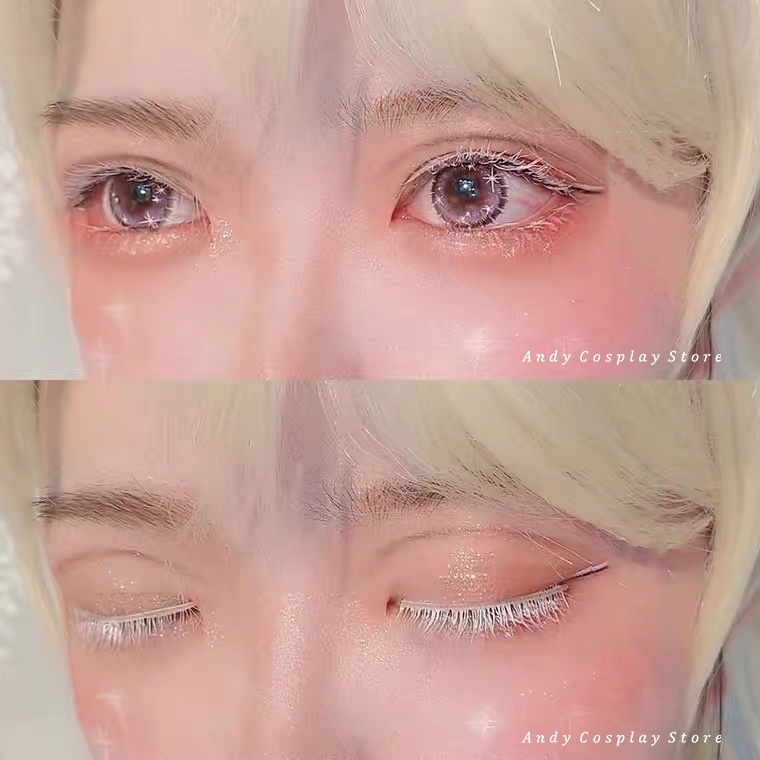 Mi giả trắng trên/ dưới cosplay