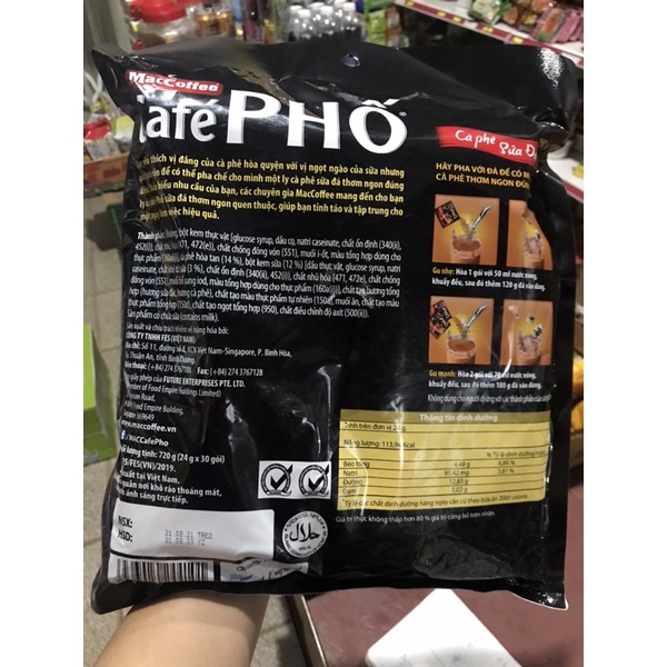 Cà Phê Phố sữa đá bịch 30 Gói x 24g