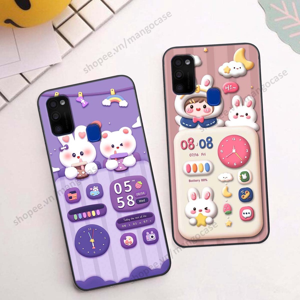 Ốp lưng Samsung M21 / M30s hình gấu, thỏ, đồng hồ cute dễ thương