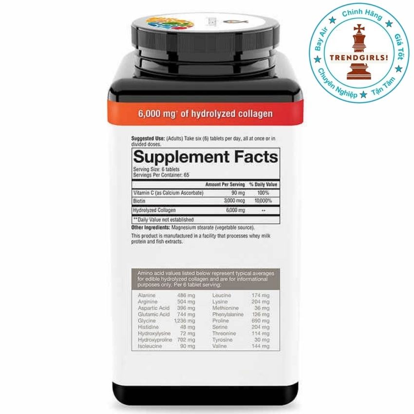 Viên uống Collagen và Biotin Youtheory của Mỹ 390 viên giúp làm đẹp da, dưỡng tóc và cải thiện sức khoẻ