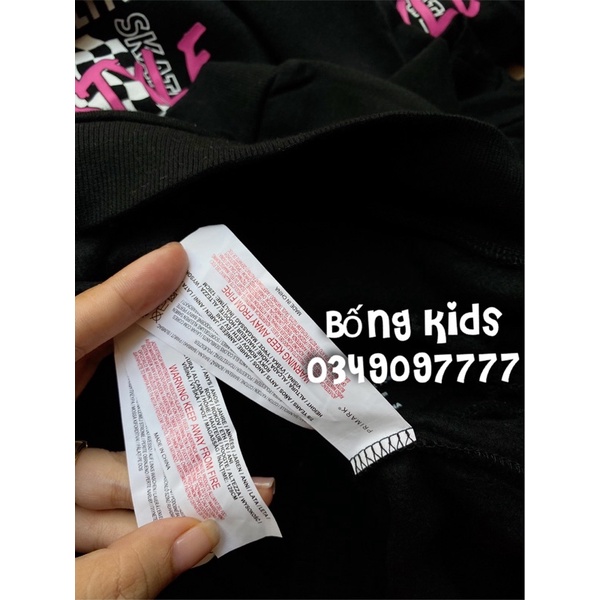 Bộ Nỉ Bé Gái FreeStyle Đen PR