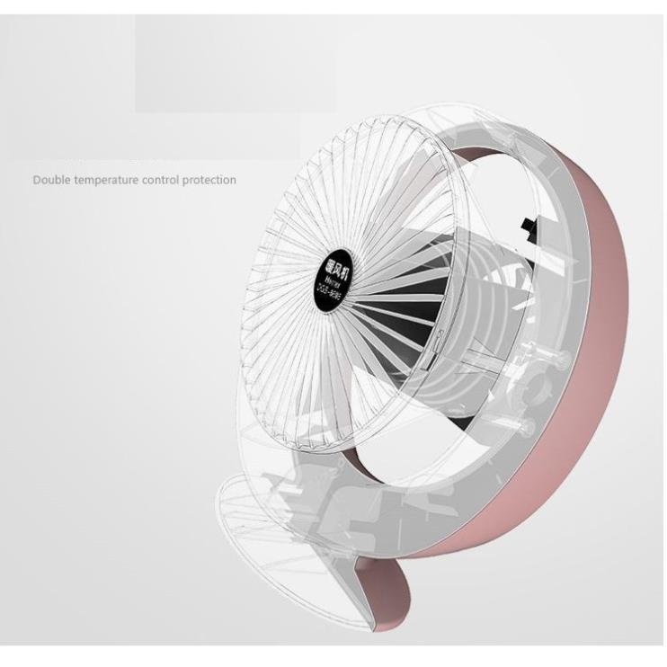 Quạt sưởi mini cao cấp Heater Fan 2 chiều công suất 800W - Quạt sưởi Đa Năng Tiện Dụng - Công Nghệ Số BV