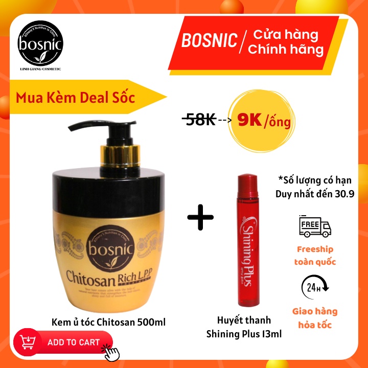 Kem Ủ Phục Hồi Tóc Hư Tổn - Hấp Dầu Chitosan BOSNIC 500ML