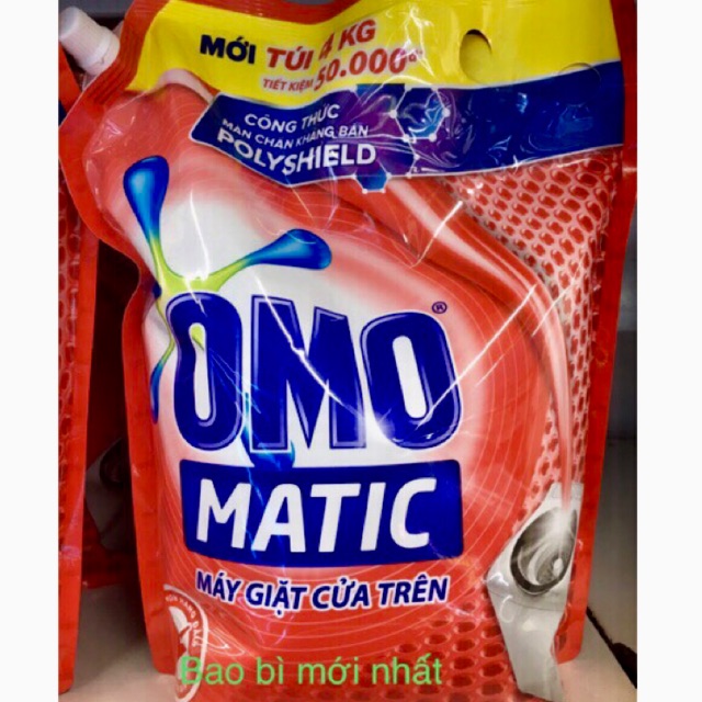 Nước giặt Omo Matic cửa trên túi 4kg/ 3,7kg