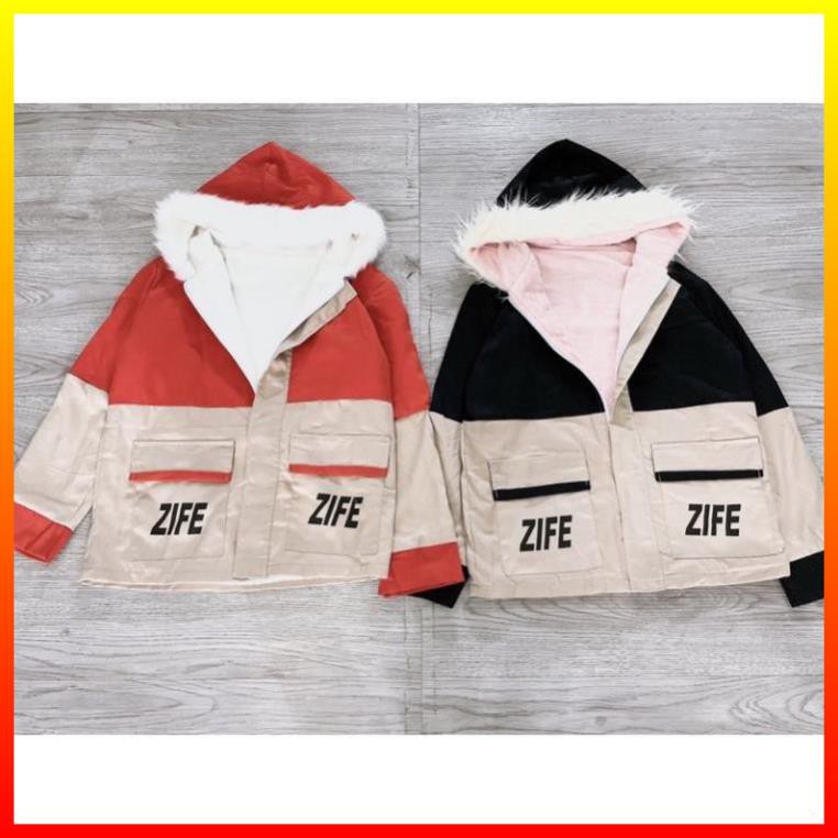 Áo Khoác Kaki 2 Lớp Lông Cừu, Áo Khoát Dày Dáng Hàn Túi Trước Phối Màu Hàng Cao Cấp. | BigBuy360 - bigbuy360.vn