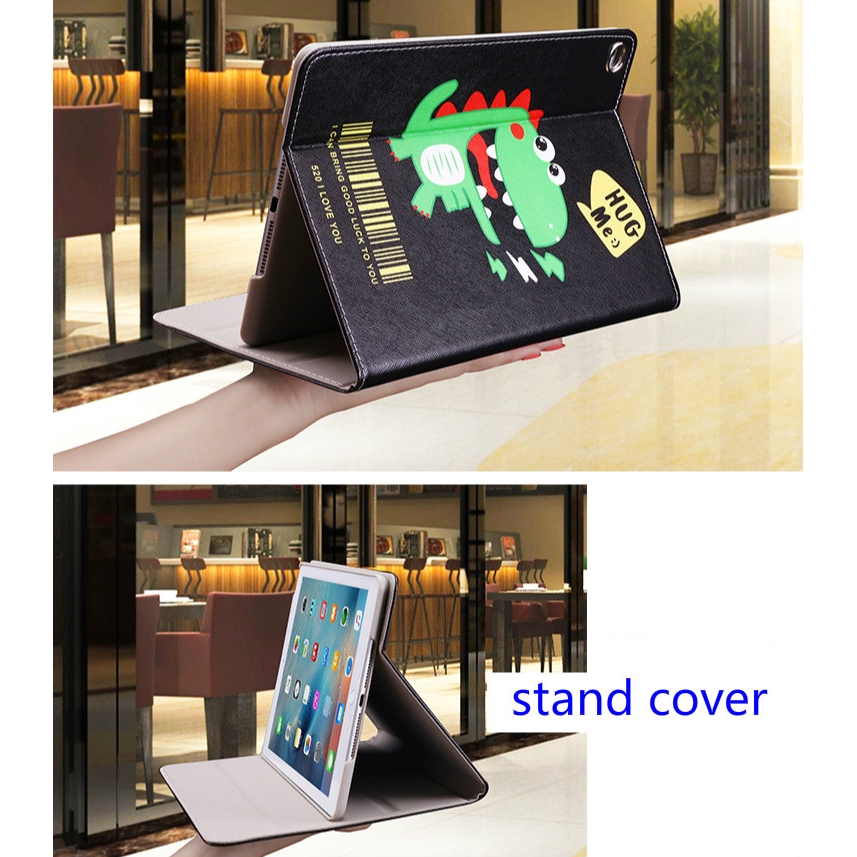 Cartoon Smart Case For ipad air mini 1 2 3 4 pro 9.7 10.5 inch air 3 10.5 lovely Dinosaur Folding Stand Cover ipad 9.7