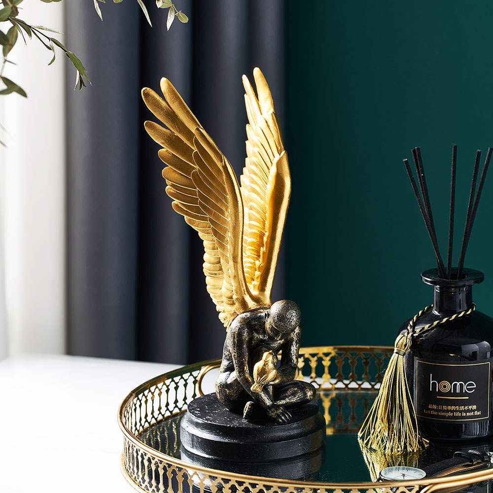 Mô Hình Cánh Thiên Thần 3D Sống Động Bằng Nhựa Resin Phong Cách Bắc Âu Yoyoyo01