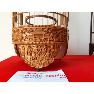 Lồng chim khuyên chạm bát tiên