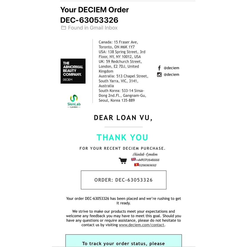 SERUM THE ORDINARY NIACINAMIDE 10% + ZINC 1%