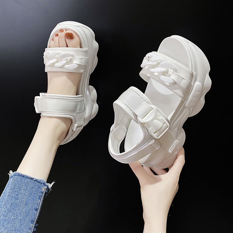 Dép sandal nữ Sandal Đế Xuồng Dày Hở Ngón Phong Cách Mới Mùa Hè 2022 Cho Nữ