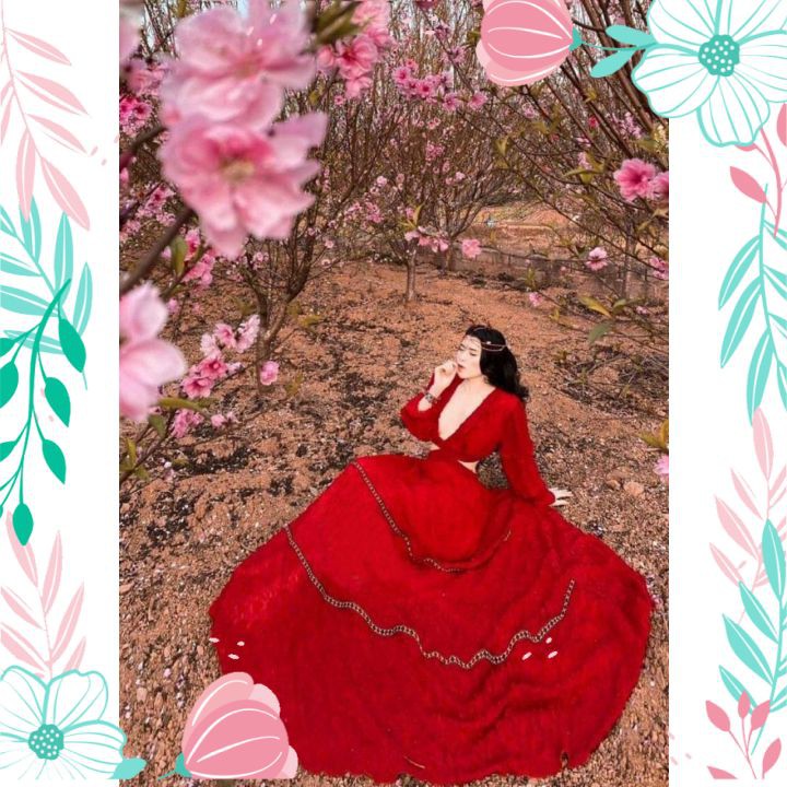 Váy Đầm Maxi Đi Biển Dáng Xòe Đỏ Hở Hưng Chất Voan Xù Có Lót Đẹp Xuất Thần, Đi Biển, Du Lịch, Chụp Ảnh Sống Ảo | BigBuy360 - bigbuy360.vn