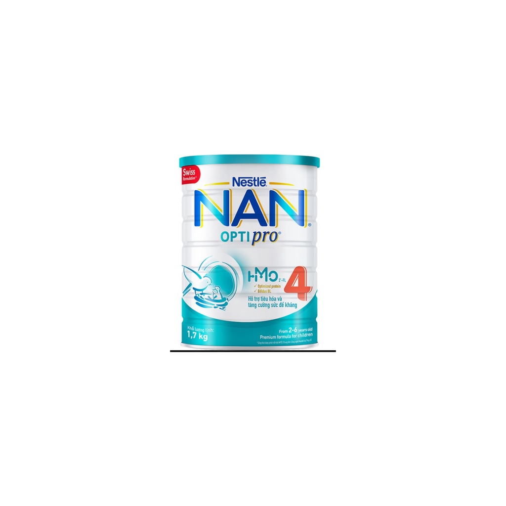 Sữa bột bổ sung HMO Nestlé Nan Optipro 4 cho trẻ trên 2 tuổi (1.7kg)