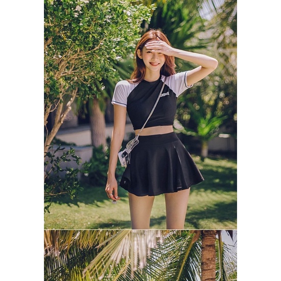 Đồ bơi nữ , bikini hai mảnh dài tay Us ronie váy áo tay ngắn