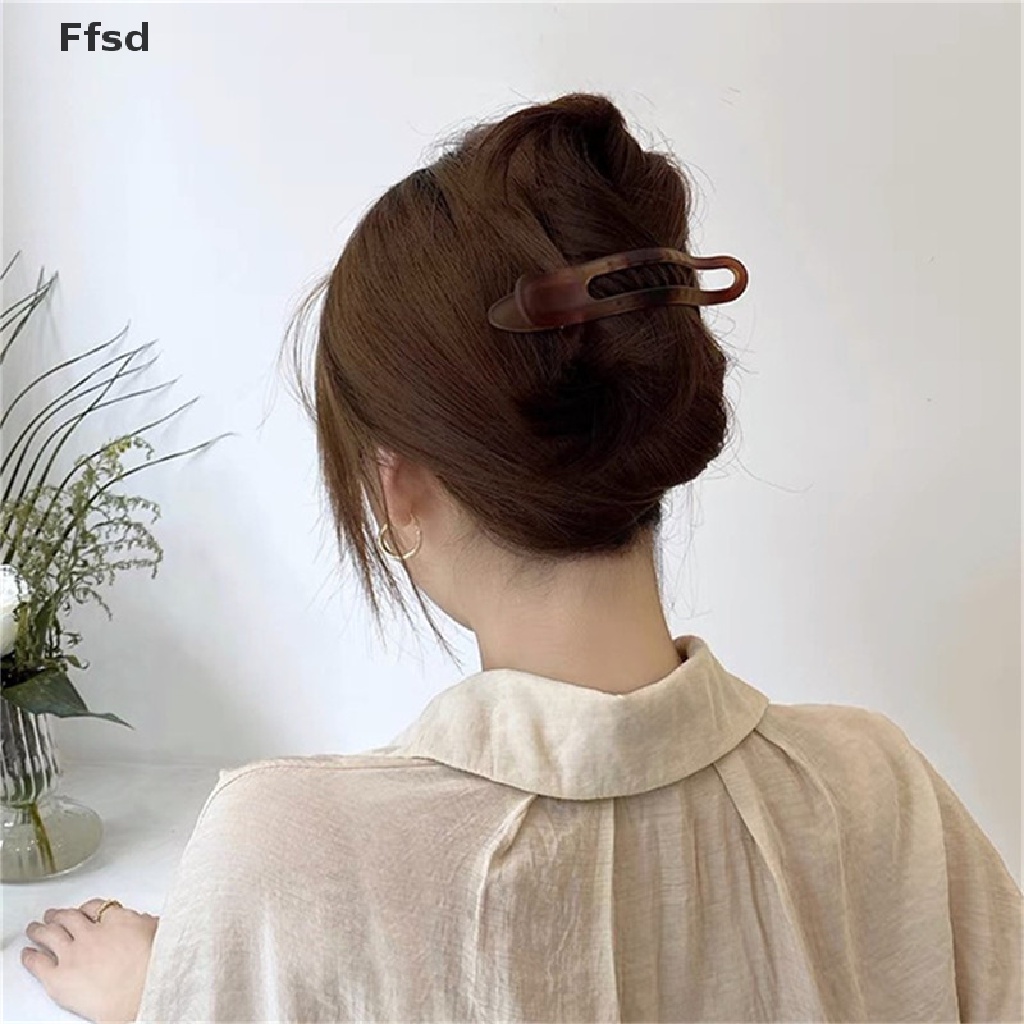 {Ffsd} Kẹp Cá Mập Bằng Acrylic Nhám Siêu Lớn Kẹp Tóc Chéo