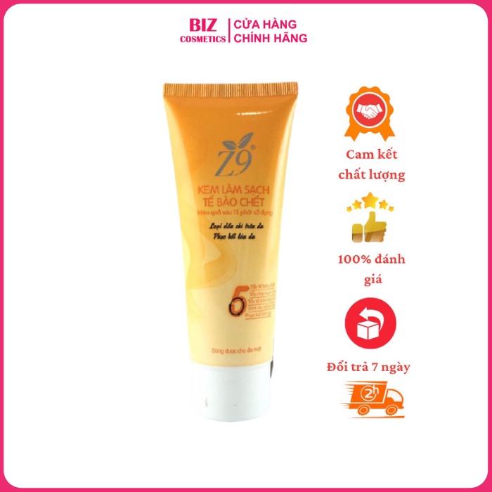Kem tẩy da chết thải độc trì chính hãng Z9 80g