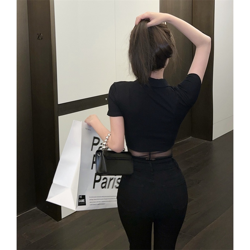 Áo Thun Lưới Tay Ngắn Thời Trang Dành Cho Nữ