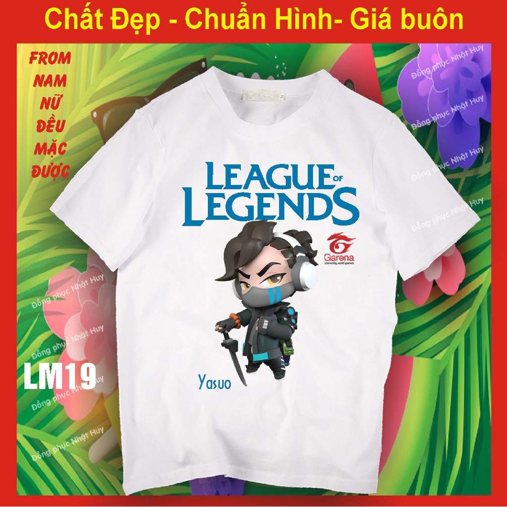 áo thun game Liên minh huyền thoại lol LM19, chất đẹp, bao đổi trả,phông, yasuo, teamo,leesin, tôn ngộ không