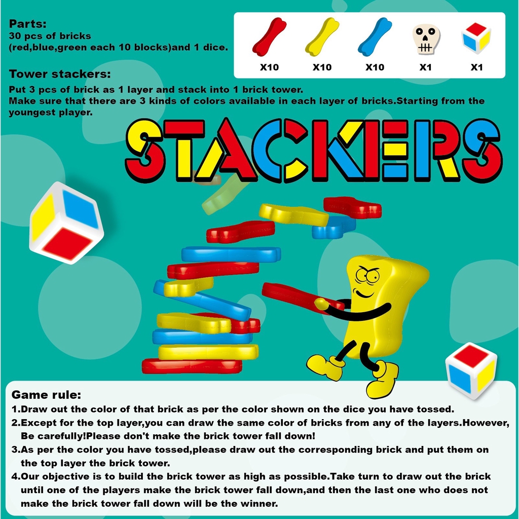 Boardgame Stackers - Xếp gạch khéo léo