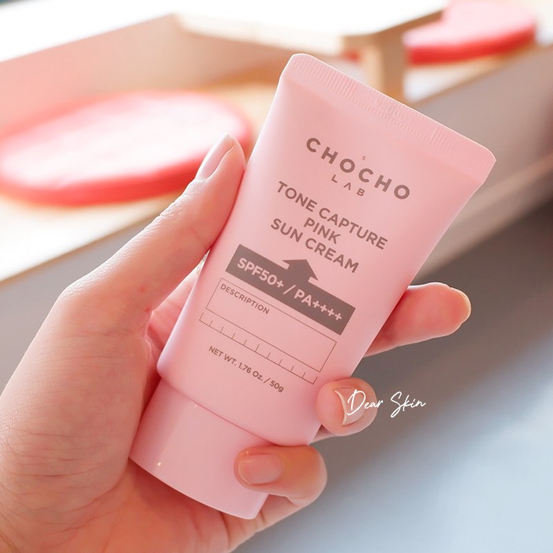 Kem Chống Nắng Chocho's Lab Tone Capture Pink Sun Cream Nâng Tông, Bảo Vệ Da SPF50+/PA++++ 50g - KCN Chocho Cho Cho