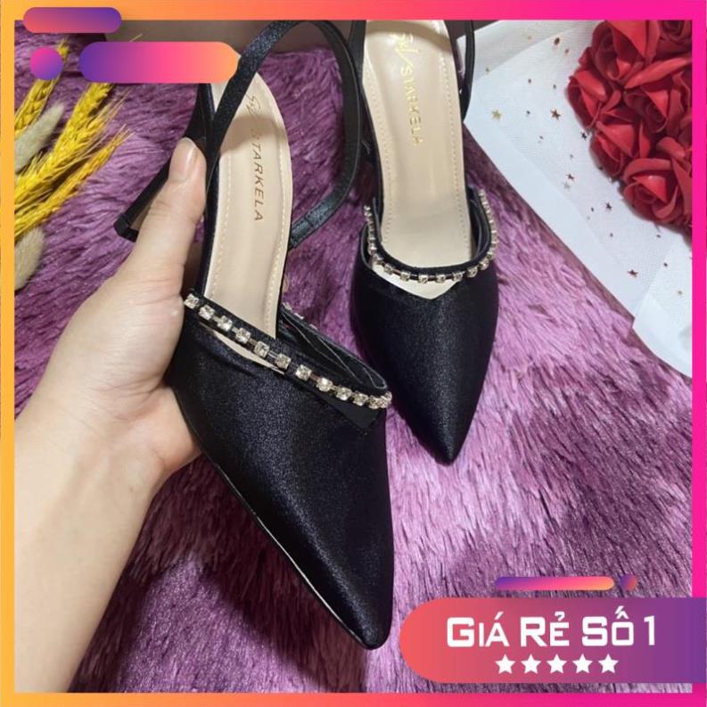 FREESHIP-ẢNH TỰ CHỤP Giày cao gót/giày nữ công sở Pun Shoes quai đá da lì gót nhọn 7cm/7f