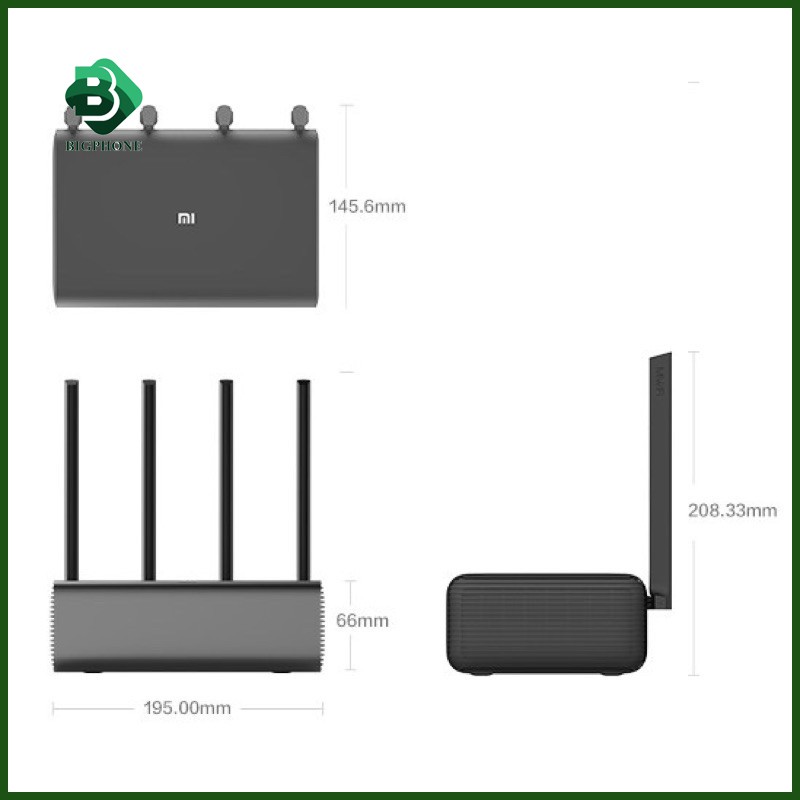 Router Xiaomi Pro 4 râu - Mesh Modem Wifi | BigBuy360 - bigbuy360.vn