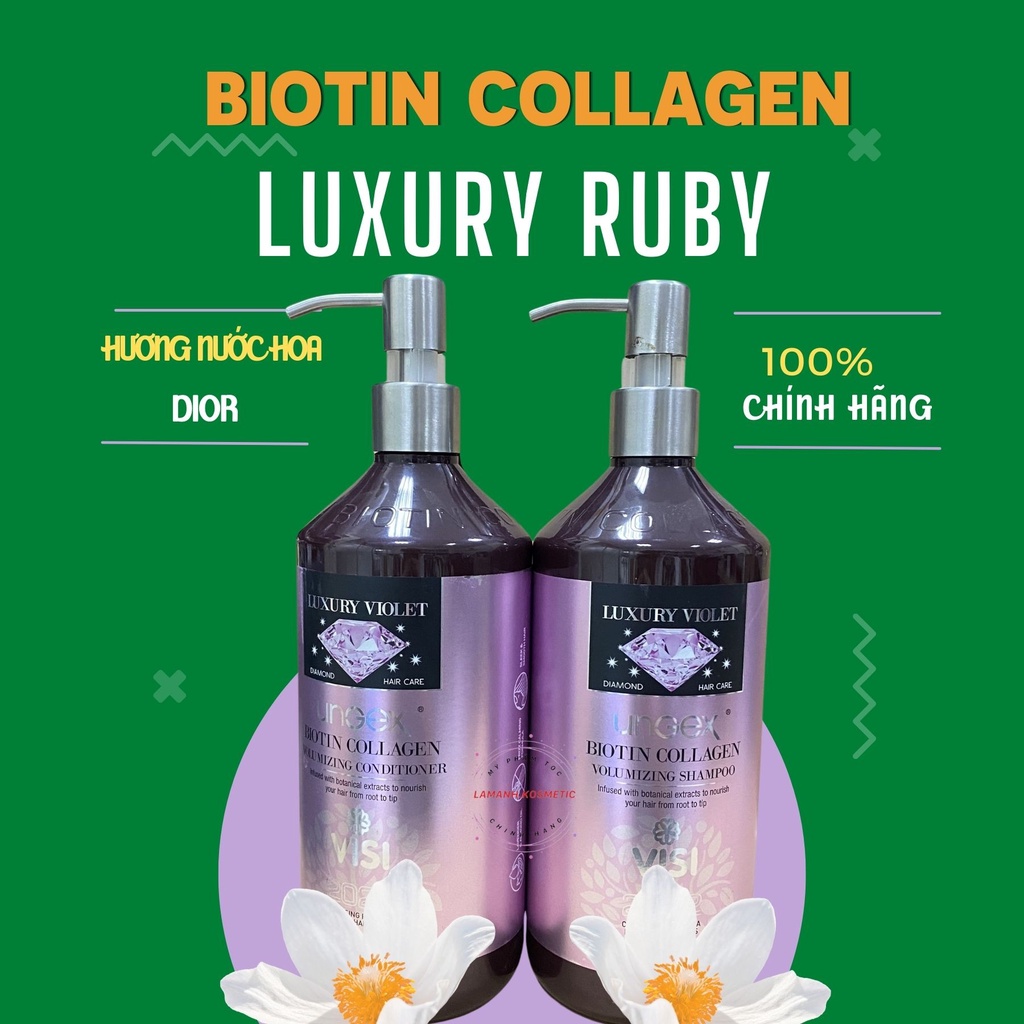 Dầu Gội Xả BIOTIN & COLLAGEN  LUXURY GOLD REPAIR PHỤC HỒI Hương thơm Nước Hoa Đủ 5 Mùi cặp 1000ml hàng hiệu chính hãng