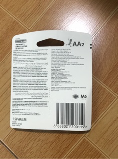 Vỉ 2 viên pin Energizer AA