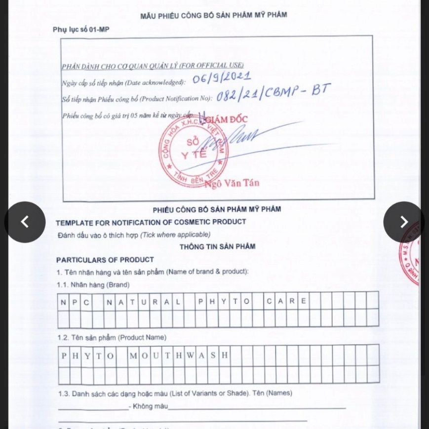 Nước Súc Miệng Sạch Khuẩn, Làm Thơm PHYTO FRESH & NATURAL MOUTHWASH HỘP 1 CHAI 500mL Và 250mL