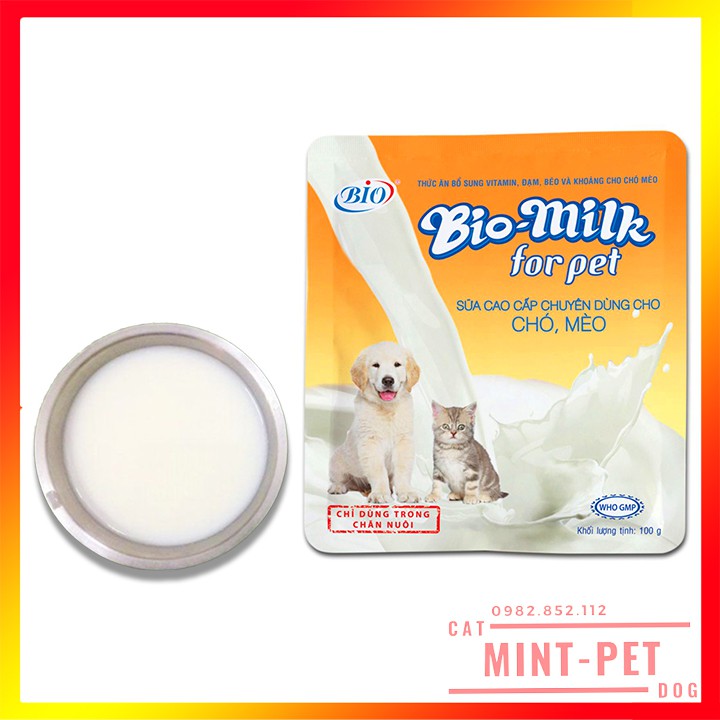 Sữa Bột Cho Chó Mèo Bio-Milk 100g Giá Rẻ #MintPet