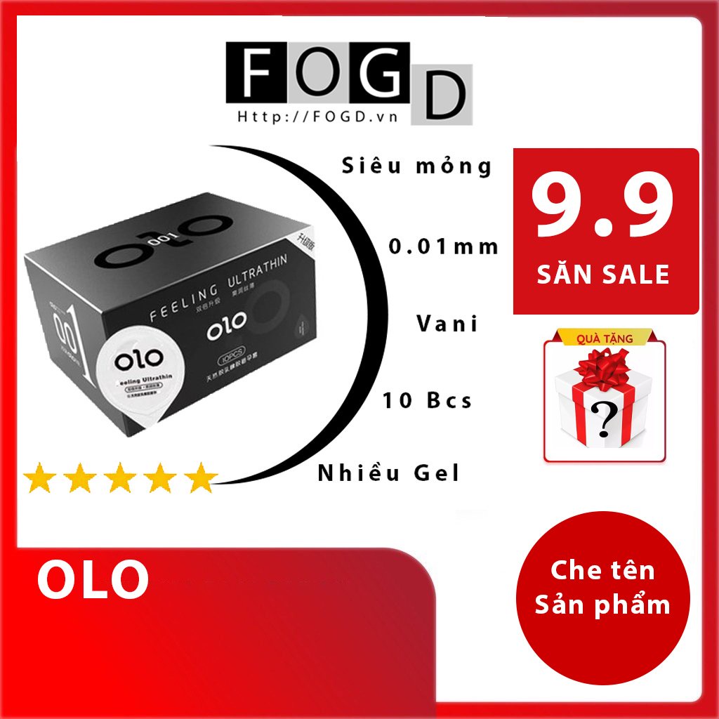 Bao Cao Su Siêu Mỏng, Bcs OLO 001 Feeling Ultrathin Nhiều Gel Hương Vani 10 Bao - FOGD.SHOP