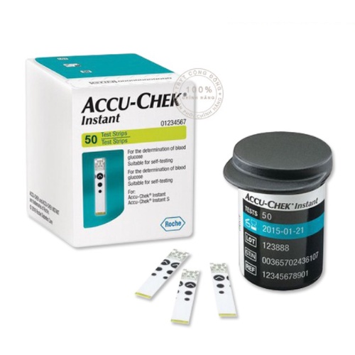 COMBO Máy đo đường huyết Accu-Chek Instant mg/dL + Hộp 50 que thử. ( Hàng Chính Hãng )