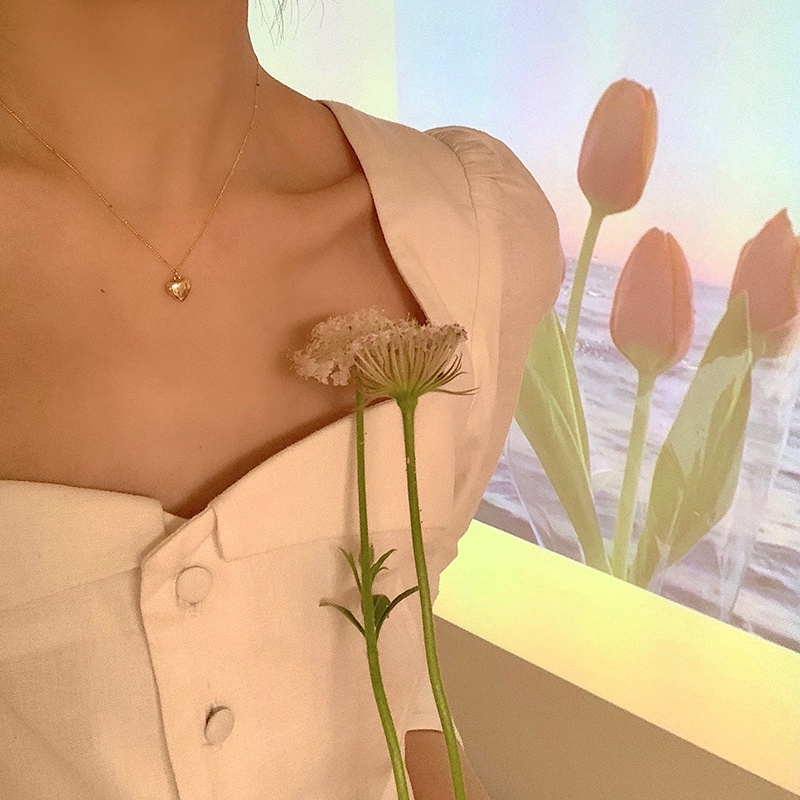 Vòng cổ Mặt Trái Tim Thời Trang Hàn Quốc Dành Cho Nữ