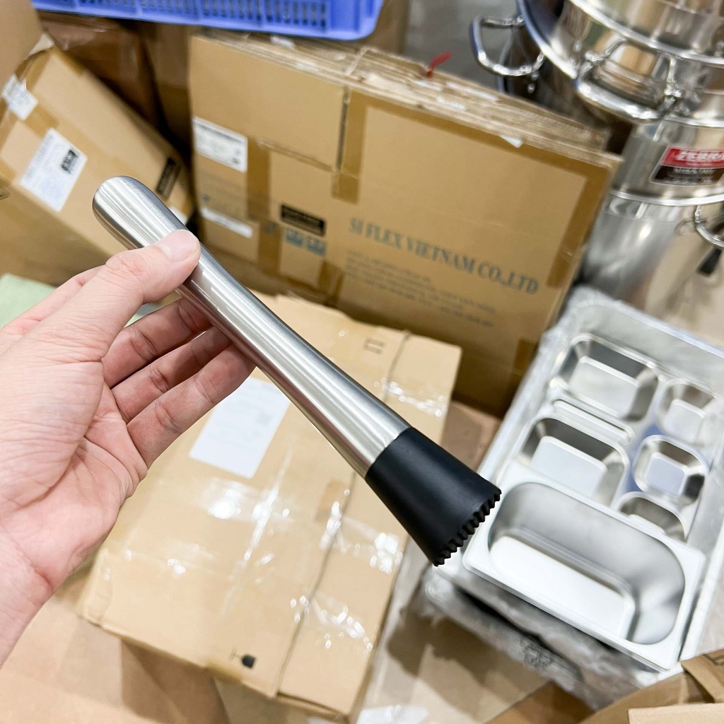 Chày bar dầm inox pha chế cocktail 20,5cm