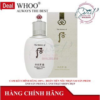 Nước Hoa Hồng Dưỡng Sáng Da The History of Whoo Radiant White Balancer 150ml [whoo trắng]