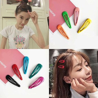 Kẹp tóc nữ hình giọt nước màu trơn