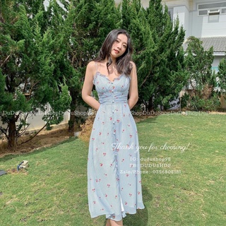 Váy hai dây cherry có mút ngực xinh xắn