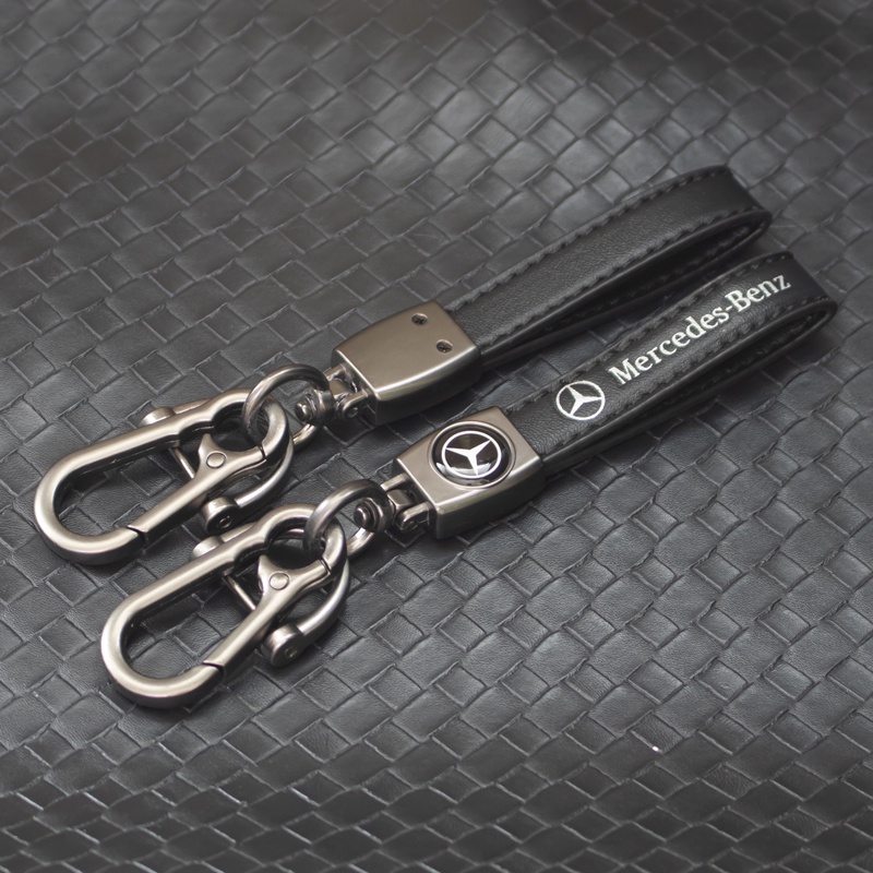 Móc Chìa Khóa Bằng Da PU Và Kim Loại Cho Mercedes Benz Class W212 W211 W210 W203 W204 W205 CLA GLK CLS A C E