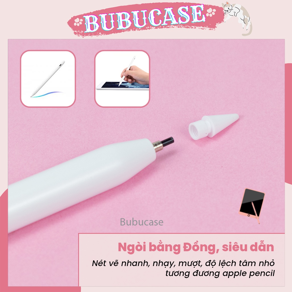 Stylus Pencil Bút Cảm Ứng Chống Chạm Nhầm Dành Cho iPad ( tương thích iPad từ 2018 )