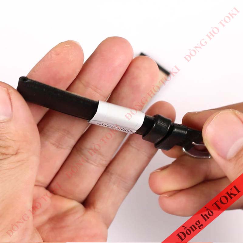 Dây da đồng hồ ZRC Pháp dòng SCREEN da bê màu đen