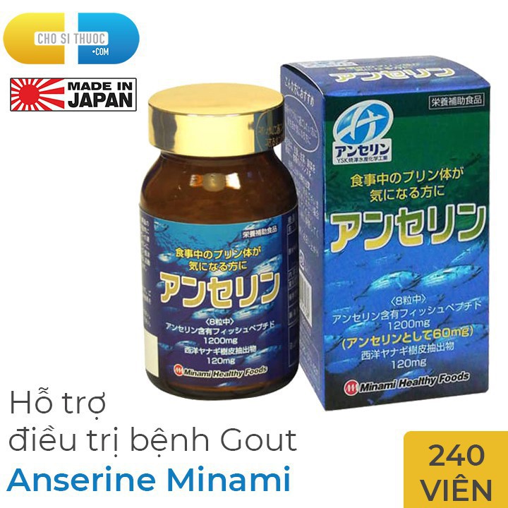 [Chính hãng] Anserine Minami hỗ trợ điều trị Gout, Hộp 240 viên