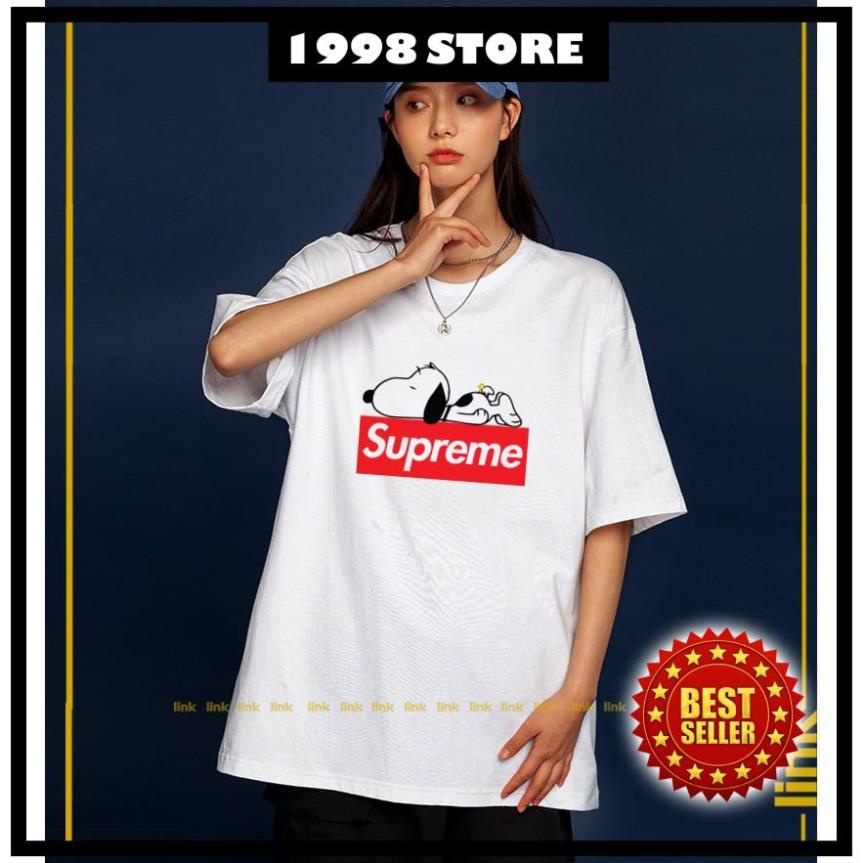 Áo thun dài tay supreme yoe đáng yêu kiểu mới dáng rộng ( Đen, Trắng )