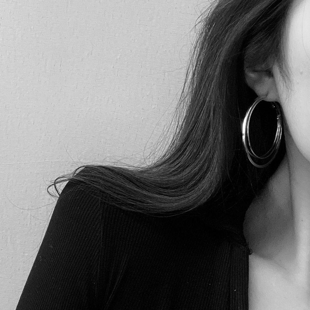 Bông Tai Xỏ Hai Lớp Hình Tròn Phong Cách Vintage Dành Cho Nữ MXMUSTY