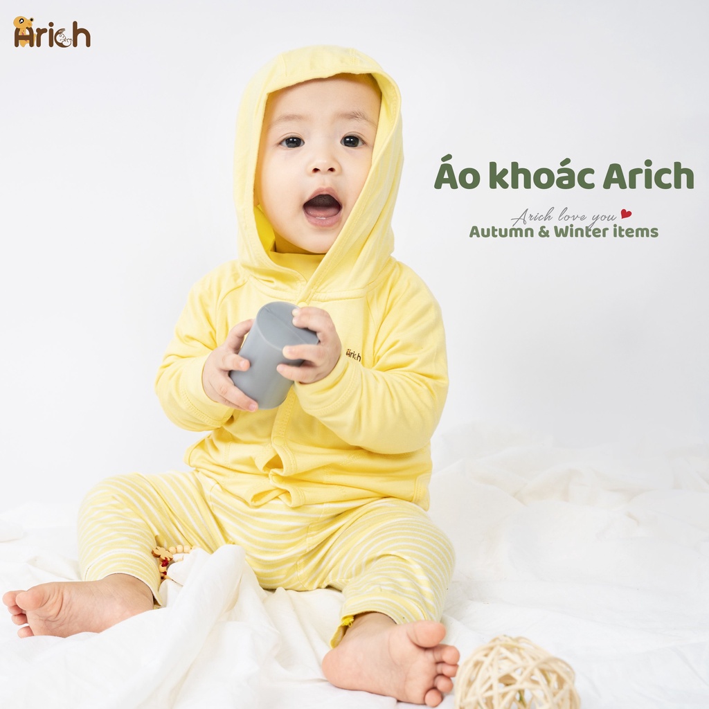 Áo khoác chống nắng cho bé Arich vải sợi tre chống tia uv, mềm mịn, kháng khuẩn tự nhiên an toàn làn da trẻ em