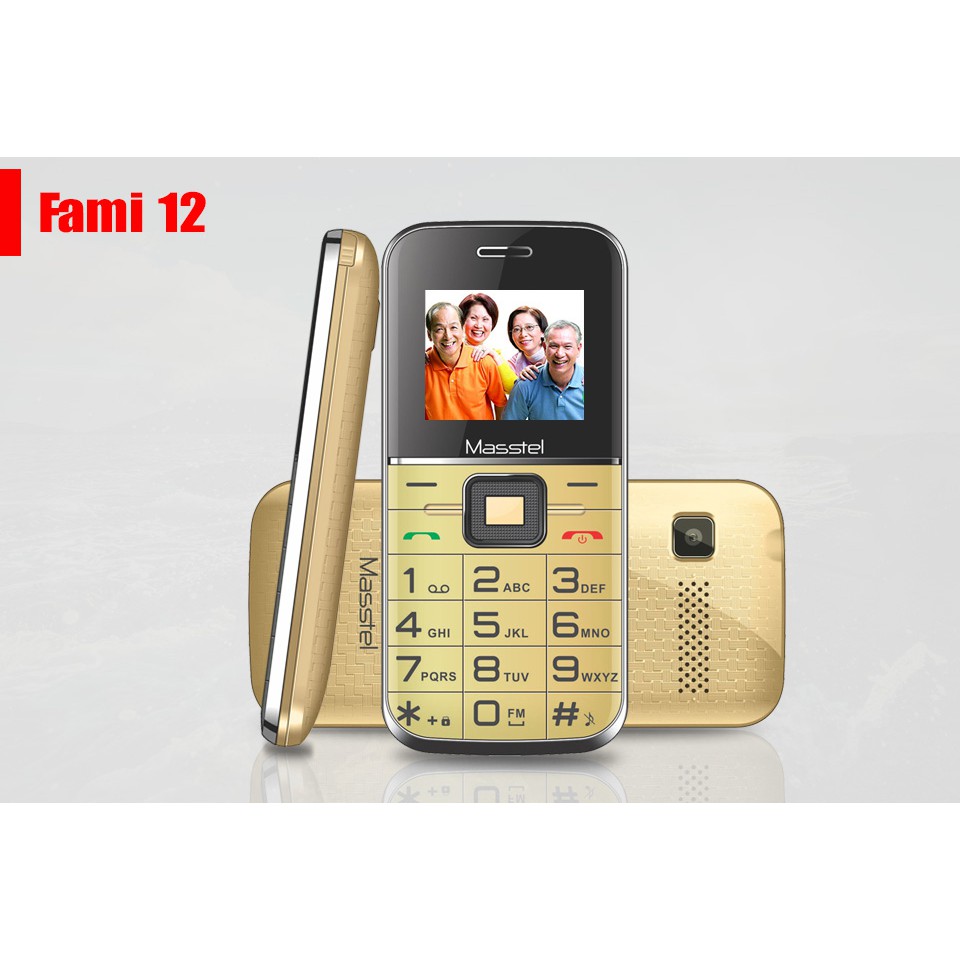 Điện Thoại Masstel Fami 12  4G Cho Người Già -2 Sim -LOA TO BÀN PHÍM LỚN