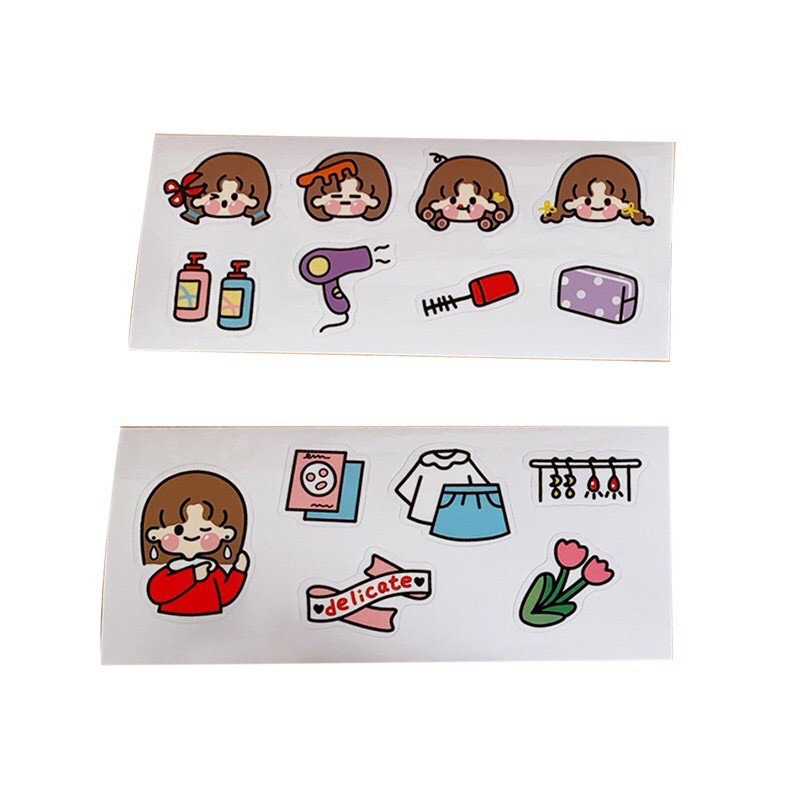 Set 4 miếng sticker trang trí bàn học, bàn làm việc