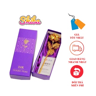 Hộp Quà Tặng - Hoa Hồng Mạ Vàng 24k Quà Tặng cho nàng các dịp lễ