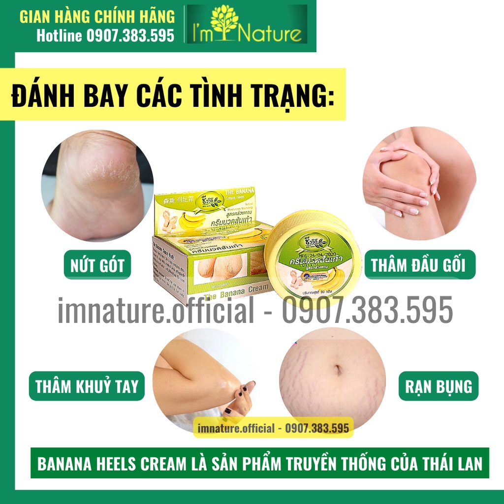 Kem Giảm Nứt Gót Chân Banana Heel Cream 30g Thái Lan