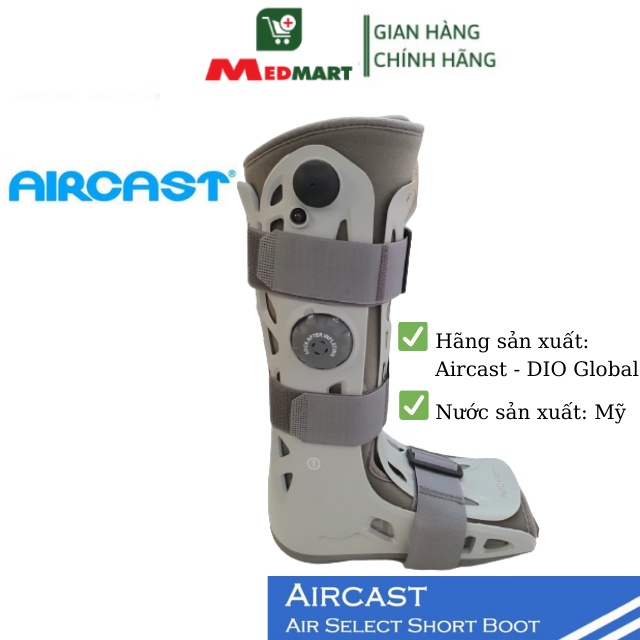 Giày Đi Bộ, Tập Đi Không Bó Bột Aircast Airselect DJO Global. Gãy Xương Bắp Chân, Gót Chân, Cổ Chân, Bong Gân - MEDMART