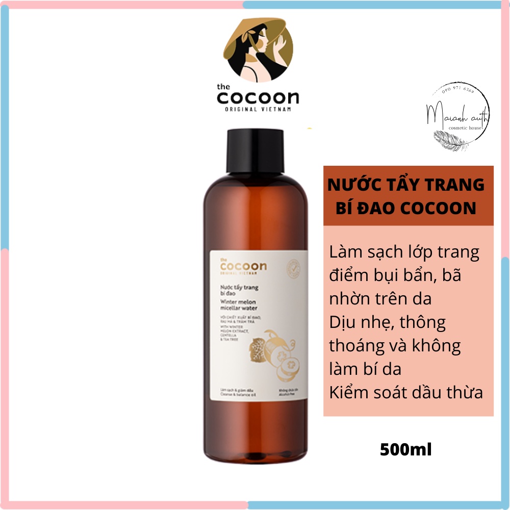 NƯỚC TẨY TRANG BÍ ĐAO COCOON - DÀNH RIÊNG CHO DA DẦU MỤN