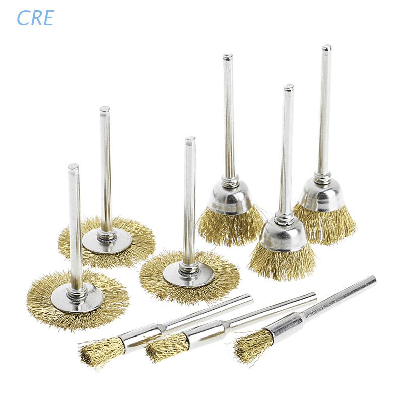 Set 9 Cọ Dây Đồng Chuyên Dụng Cho Máy Mài Điện